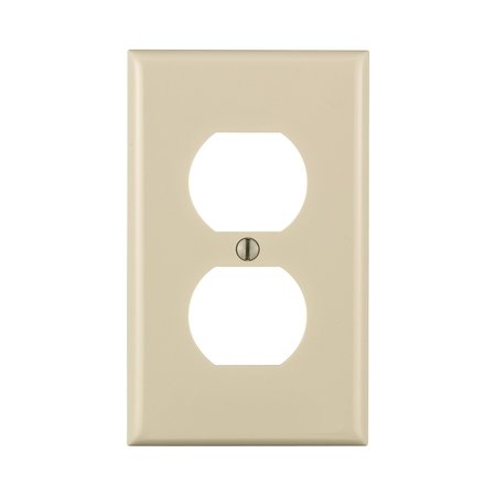 LEVITON Light Almond 1 gang Thermoset Plastic Duplex Wall Plate 80503-00T